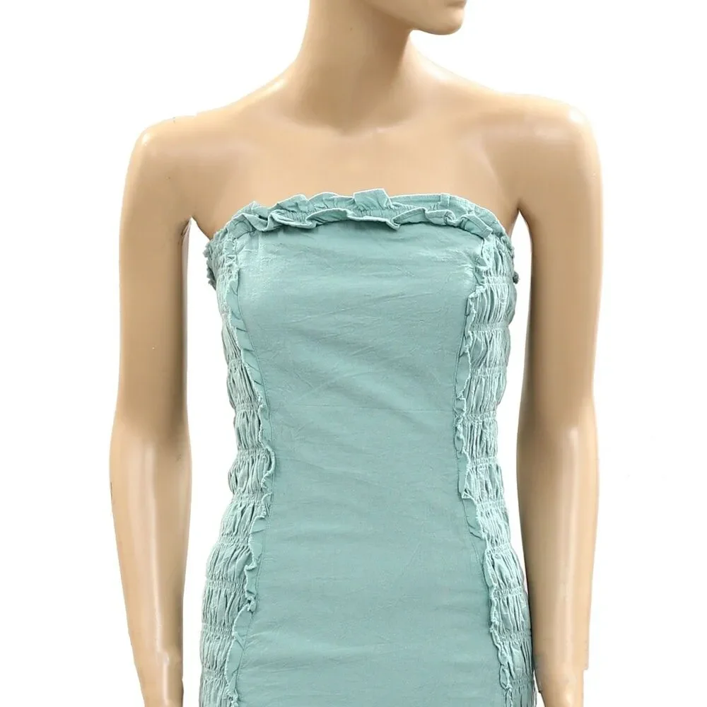 Free People Free-Est My Muse Mini Tube Dress Bodycon Smocked Cotton S NWT 285842 - Picture 4 of 8